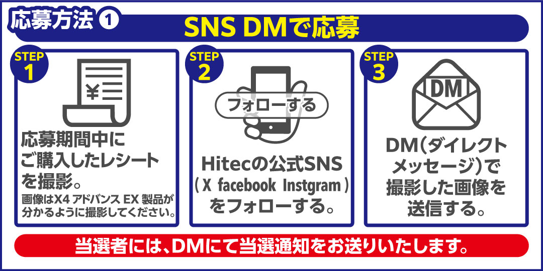 SNS DMで応募