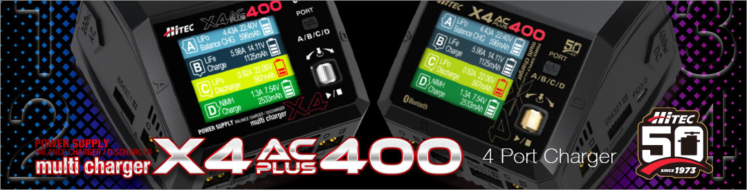 AC/DC 充・放電器 Multi Charger X4 AC PLUS 400［ マルチチャージャー X4 ACプラス 400 ］