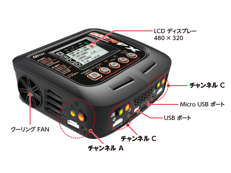 HITEC マルチチャージャー X4 AC PLUS 300 - ホビーラジコン