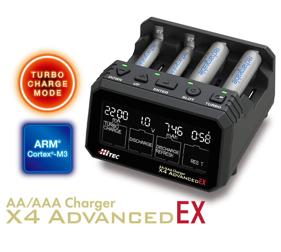 単三/ 単四充電器 AA/AAA Charger X4 Advanced EX ［ AA/AAA 