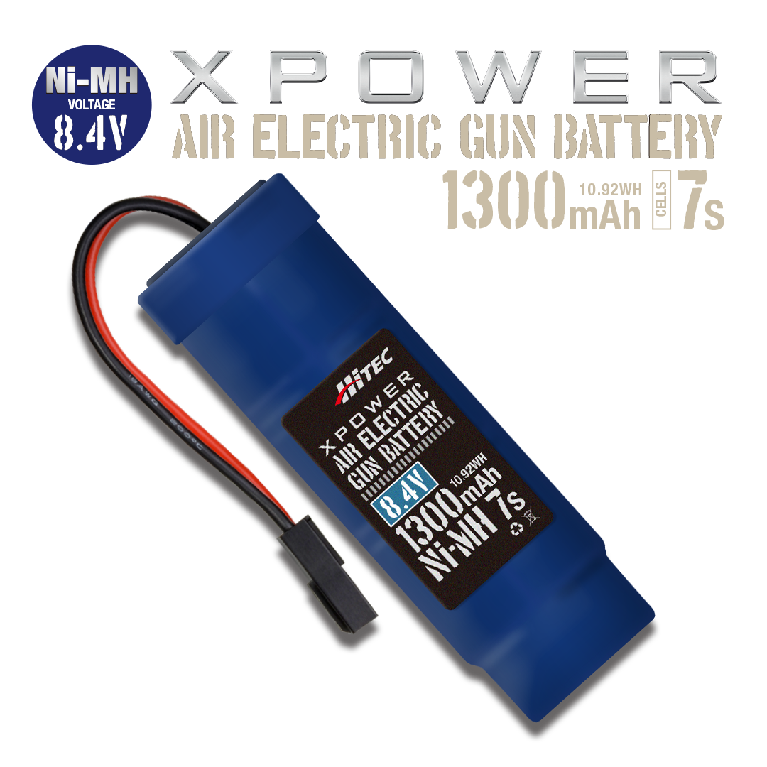 XPOWER AIR ELECTRIC GUN BATTERY NiMH 8.4V 1300mAh MiniSタイプ Hitec Multiplex Japan Inc.