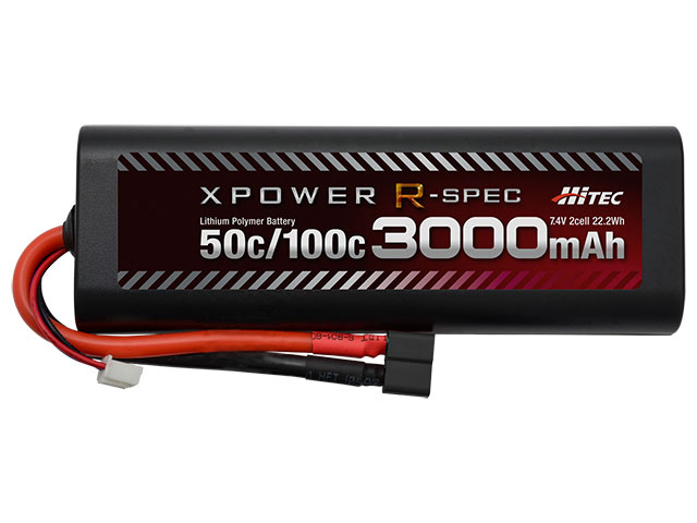 XPOWER R-SPEC Li-Po 7.4V 3000mAh 50C/100C  T型 ディーンズコネクター