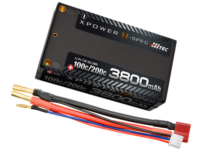 XPOWER R-SPEC Li-Po 7.4V 3800mAh 100C/200C 内容物