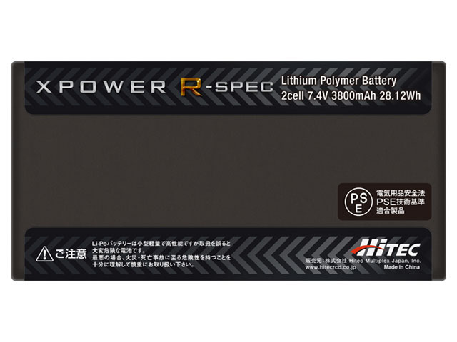 XPOWER R-SPEC Li-Po 7.4V 3800mAh 100C/200C | Hitec Multiplex Japan Inc.