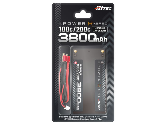 Hitec ショートバッテリー　7.4v lipo リポ　3800mAh 2s