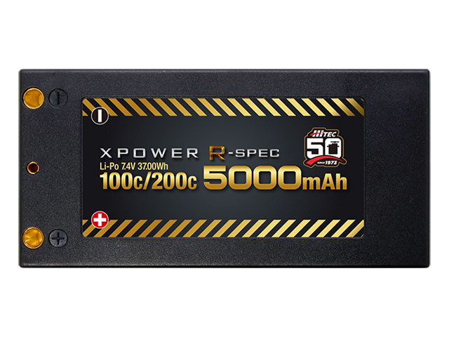 XPOWER R-SPEC Li-Po 7.4V 5000mAh 100C/200C 50周年モデル 表面