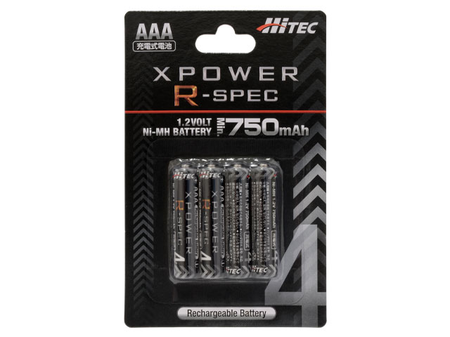 充電式電池［ XPOWER R-SPEC AAA750mAh ］パッケージ