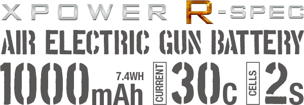 XPOWER R-SPEC AIR ELECTRIC GUN BATTERY Li-Po 7.4V 1000mAh 30C 2S