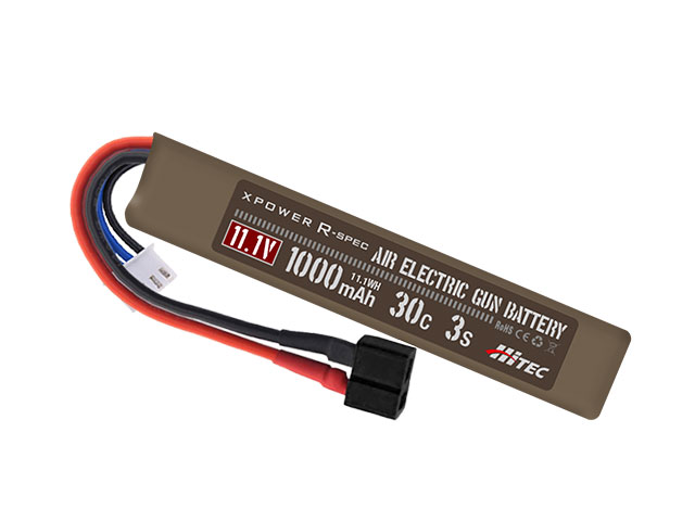 XPOWER R-SPEC AIR ELECTRIC GUN BATTERY Li-Po 11.1V 1000mAh 30C 3S T型  ディーンズコネクター | Hitec Multiplex Japan Inc.