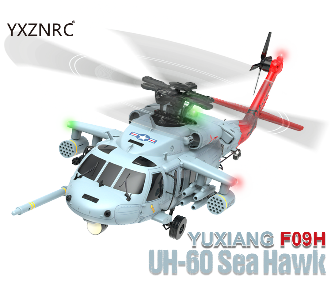 高度な武器とアップグレードした塗装でリアルさがさらに向上YUXIANG F09H（UH-60 Sea Hawk）