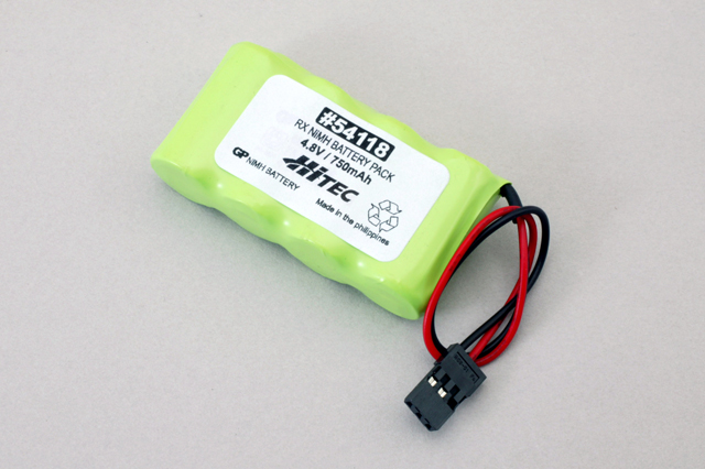 受信機用ニッケル水素電池 4N-750mAh (平型）