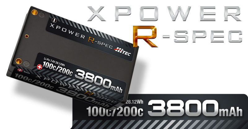 市場 ハイテック Li-Po XPOWER 3800mAh 7.4V R-SPEC