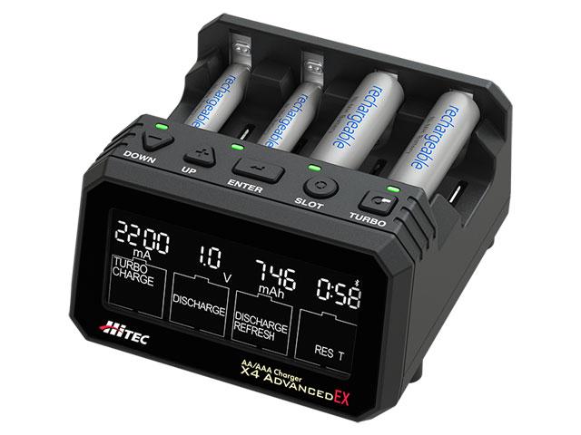 単三/ 単四充電器 AA/AAA Charger X4 Advanced EX ［ AA/AAAチャージャー X4アドバンス EX ］ Hitec  Multiplex Japan Inc.