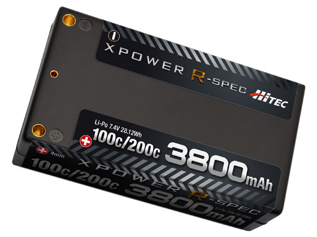XPOWER R-SPEC Li-Po 7.4V 3800mAh 100C/200C | Hitec Multiplex Japan 